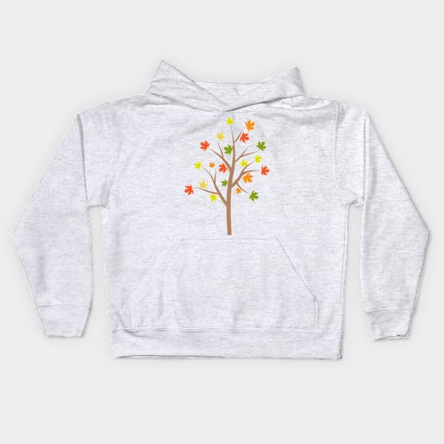 Colorful autumn leaves on a tree - maple Kids Hoodie by TheLouisa